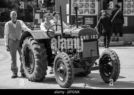 1940 Événement, tramway, Musée National Crich, Août 2017 Banque D'Images