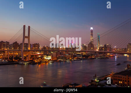 Nanpu bridge à Shanghai Banque D'Images