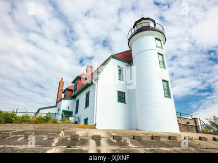 Point de vue d'un phare Betsie à Frankfort, Michigan, USA Banque D'Images