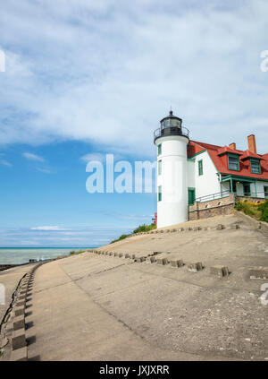 Point de vue d'un phare Betsie à Frankfort, Michigan, USA Banque D'Images