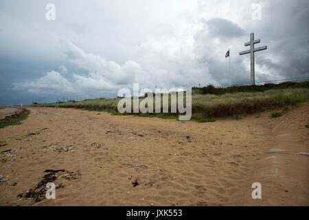 Juno Beach, Courseulles sur Mer, Normandie, France. Août 2017 Le 6 juin 1944 les forces alliées, principalement britanniques, les Français et les troupes canadiennes sont venus d'une Banque D'Images