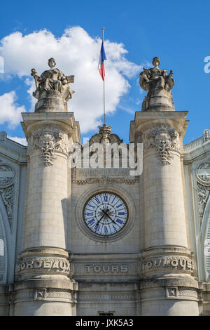 La gare centrale de Tours, Indre-et-Loire, France. Banque D'Images