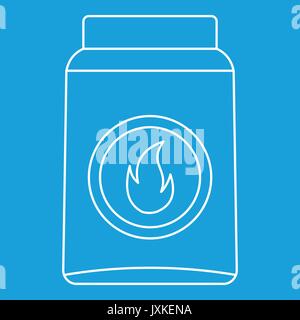 Boîte d'allumettes, l'icône de style contour Illustration de Vecteur