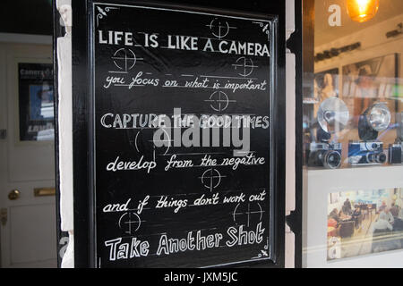 Quirky,petit,Musée de l'appareil photo, et, café,la rue du musée, près de British Museum,Bloomsbury Londres,Angleterre,,UK,Royaume-Uni, Europe, Banque D'Images