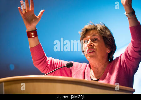 Detroit, Michigan - Randi Weingarten, présidente de l'American Federation of Teachers, parle d'une réunion de l'Union européenne et de l'université college teac Banque D'Images