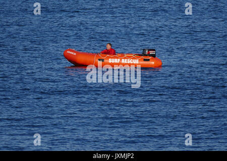 Bateau de patrouille de sauvetage surf à Teignmouth Devon U.K. Banque D'Images