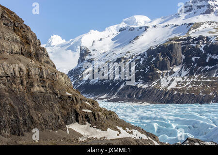 Svinafellsjokull glacier dans le parc national de Vatnajökull en Islande Banque D'Images