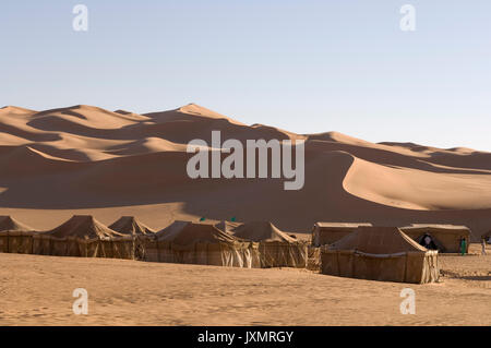 Tented Camp, Erg Awbari, désert du Sahara, Fezzan, Libye Banque D'Images