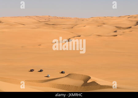 Vus sur les dunes de sable, les Erg Awbari, désert du Sahara, Fezzan, Libye Banque D'Images