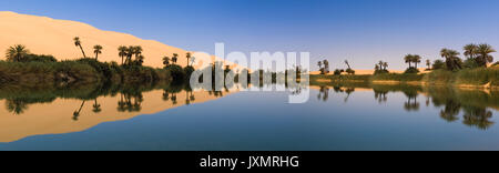 Oum El Ma, Erg Awbari lac, désert du Sahara, Fezzan, Libye Banque D'Images