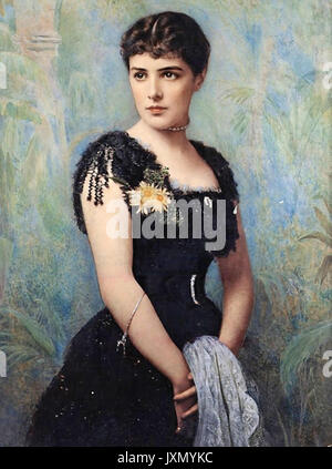 JENNIE CHURCHILL (1854-1921) épouse de l'anglo-américain Randolph Churchill et mère de Winston Churchill, vers 1880 Banque D'Images