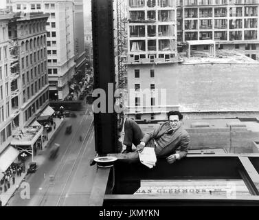 Jamais affaiblir 1921 Pathe film muet avec Harold Lloyd Banque D'Images