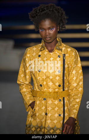 Les modèles 2017 AFWL - photos prises par Steve Mack pour Africanhair.com au cours de défilés sur samedi le 12 août à Freemasons Hall -Londres. Banque D'Images