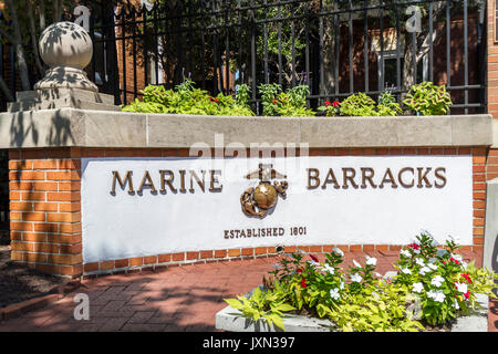 Les casernes des Marines américains, des casernes Row, Washington, D.C., aux États-Unis. Banque D'Images