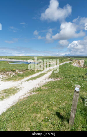 Chemin des Hébrides, Howmore, South Uist . Banque D'Images