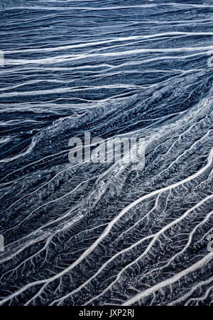 Montagnes et rivières aériennes dans la province de Gansu, Chine Banque D'Images