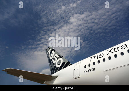 Sheremetyevo, Région de Moscou, Russie - le 12 août 2014 : Airbus Industrie Airbus A350 F-WWYB à l''aéroport international Sheremetyevo. Banque D'Images