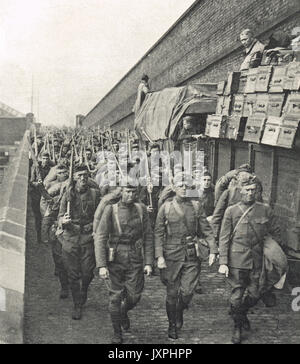 Les troupes américaines arrivent en France, 1917, WW1 Banque D'Images