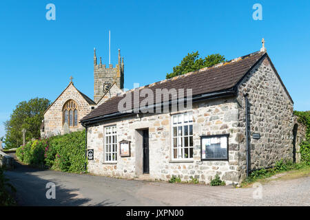 Hall de l'église du village anglais à Cornwall, Angleterre, Royaume-Uni. Banque D'Images