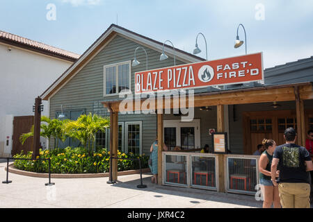 Blaze pizza en ressorts de Disney, Walt Disney World, Orlando, Floride. Banque D'Images