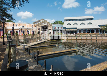 Le port de plaisance de Port Orleans Resort roverside dans Walt Disney World, Orlando, Floride. Banque D'Images