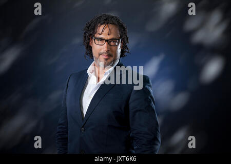 Edinburgh, Royaume-Uni. Août 17, 2017. David Olusoga, l'historien, écrivain nigérian britannique et diffuseur, apparaissant à l'Edinburgh International Book Festival. Crédit : GARY DOAK/Alamy Live News Banque D'Images