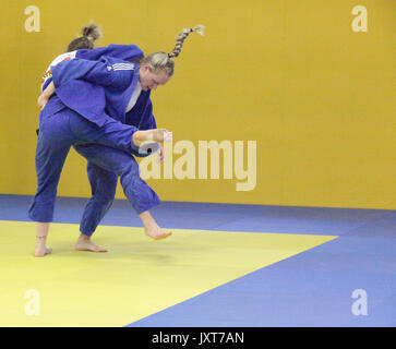 Walsall, Royaume-Uni. Août 17, 2017. Cet événement médiatique pour la préparation du prochain Championnat du monde de judo qui aura lieu en Hongrie du 28 août au 3 septembre. Credit : Gerard Noonan/Alamy Live News Banque D'Images