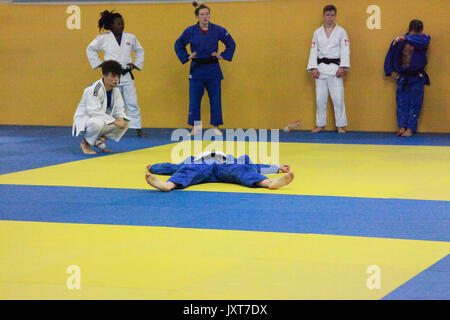 Walsall, Royaume-Uni. Août 17, 2017. Cet événement médiatique pour la préparation du prochain Championnat du monde de judo qui aura lieu en Hongrie du 28 août au 3 septembre. Credit : Gerard Noonan/Alamy Live News Banque D'Images