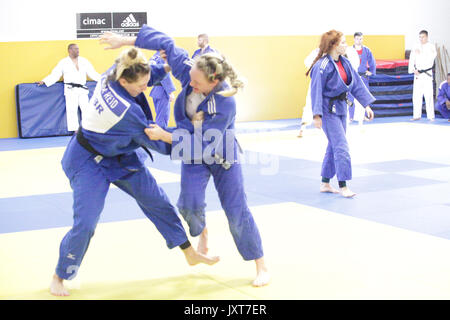 Walsall, Royaume-Uni. Août 17, 2017. Cet événement médiatique pour la préparation du prochain Championnat du monde de judo qui aura lieu en Hongrie du 28 août au 3 septembre. Credit : Gerard Noonan/Alamy Live News Banque D'Images