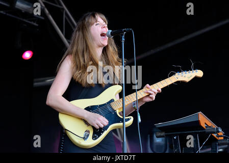 BARCELONA - 30 MAI : Nots (hard rock music band) produisent en concert au Primavera Sound Festival 2017 le 30 mai 2017 à Barcelone, Espagne. Banque D'Images