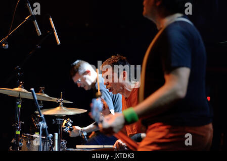 Barcelone - 4 juin : Shellac (hard rock music band) produisent en concert au Primavera Sound Festival 2017 le 4 juin 2017 à Barcelone, Espagne. Banque D'Images