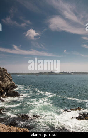 Brouillard de levage de Fort off Wetherill à Jamestown, RHODE ISLAND. Banque D'Images
