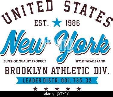 New York T- shirt graphic Illustration de Vecteur