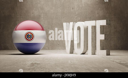 Haute résolution Concept Vote Paraguay Banque D'Images