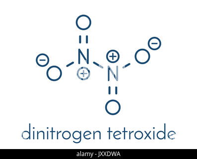 Le tétroxyde d'azote (tétroxyde de diazote, N2O4), molécule de propergol. Formule topologique. Banque D'Images