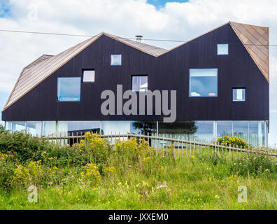 Une "chambre" par Jarmund/Vigsnaes Architectes, hi-tech scandinave style architectural, Aldeburgh, Suffolk, Angleterre Banque D'Images