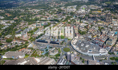 Funke vert Media Campus d'Essen, centre commercial Limbecker Platz, de la CEE, Segerothstraße Berliner Platz, Essen, Ruhr, Nordrhein-Westfalen, Allemagne, Banque D'Images