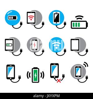 Tablette de chargement sans fil pour smartphone ou tablette Illustration de Vecteur