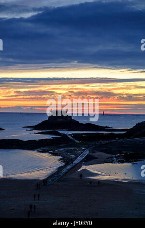 Coucher de st malo Banque D'Images