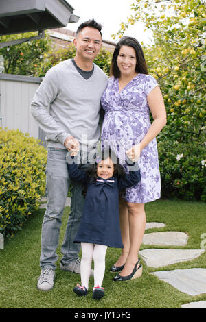 Portrait of parents and daughter Banque D'Images