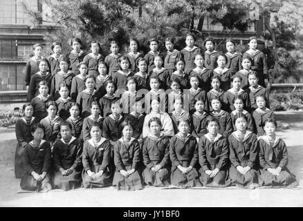 L'école secondaire de Kamoto Tokyo Japon 1930 Banque D'Images