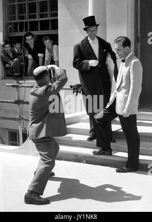 Photoshoot pour Londres 1955 modèles masculins Banque D'Images