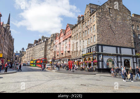 Le Royal Mile, le centre-ville d'Édimbourg, Écosse, Royaume-Uni Banque D'Images