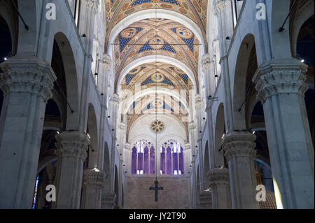 Quartier gothique Cathédrale San Martino (la cathédrale de Lucques) dans la région de Lucca, Toscane, Italie. 3 août 2016 © Wojciech Strozyk / Alamy Stock Photo Banque D'Images