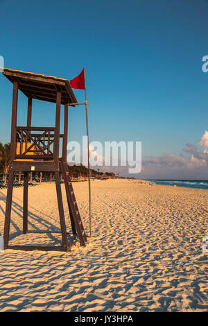 Tour de garde-côtes à Playa del Carmen, Mexique Banque D'Images