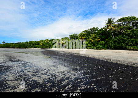 L'ilménite et de magnétite sur granites érodés de Myall Beach, Cape Tribulation, Daintree National Park, Far North Queensland, Queensland, Australie, FNQ Banque D'Images