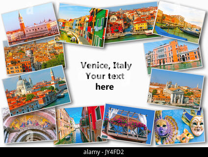 Collage d'images de Venise Banque D'Images