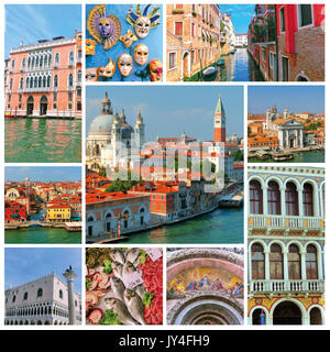Collage d'images de Venise Banque D'Images