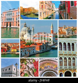 Collage d'images de Venise Banque D'Images