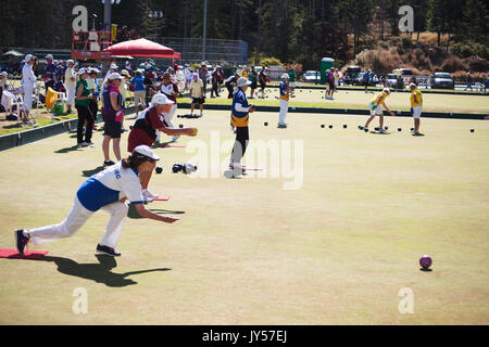 Canadian Lawn Bowling Tournoi des Championnats 2017, Victoria BC Canada Banque D'Images